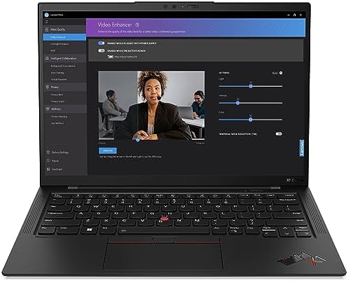 Lenovo ThinkPad X1 Carbon Gen 11, ultraléger, Intel i7-1365U vPro, 14 po FHD (1 920 x 1 200) IPS, antireflet, 32 Go DDR5, SSD 1 To, caméra 1080p, rétroéclairé, Win 11/10 Pro - Noir
 Fiche Technique et Prix au Maroc