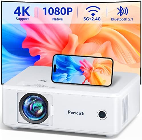 Projecteur avec WiFi 5G Bluetooth, projecteur de film natif 1080P, support 10 000 L 4K, projecteur extérieur portable, projecteur mis à niveau 2023 compatible avec HDMI, VGA, USB, ordinateur portable, smartphone iOS et Android
Avis, Fiche Technique et Prix au Maroc