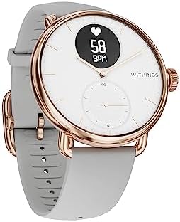 Withings Scanwatch - Montre Connectée Hybride avec ECG, Fréquence Cardiaque, SPO2 et Suivi du Sommeil, Montre Smartwatch Sport, Podometre Montre Connectee avec Chargeur Fiche Technique et Prix au Maroc
