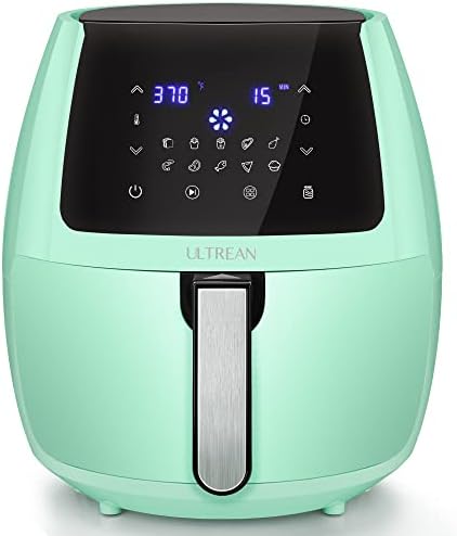 Ultrean 5.8 Quart Air Fryer, Large Family Size Electric Hot Air Fryers Oilless Cooker with 10 Presets, Digital LCD Touch Screen, Nonstick Basket, 1700W, UL Listed (Green) Avis, Fiche Technique et Prix au Maroc
