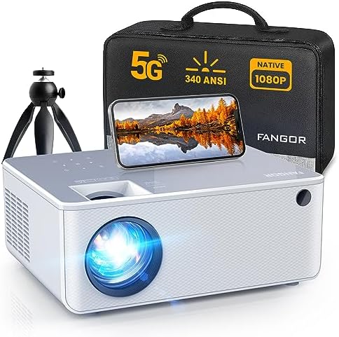 FANGOR Projecteur avec WiFi 5G et Bluetooth, 340 ANSI Home WiFi Projecteur 4K pris en charge, Vidéoprojecteur natif 1080P pour films intérieurs et extérieurs, Compatible avec iOS, Android, TV Stick, PS5, USB
Avis, Fiche Technique et Prix au Maroc