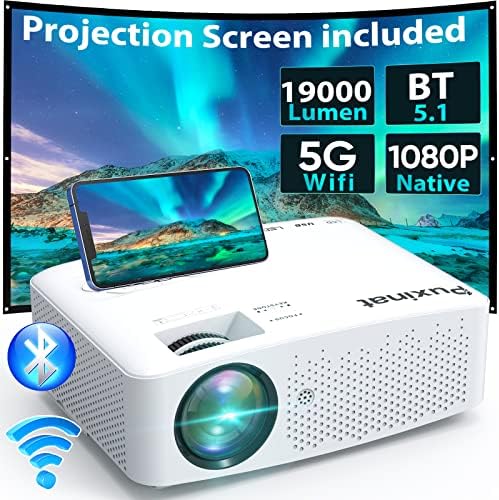 Projecteur natif 1080P 19000 lumens 5G WiFi Bluetooth, projecteur de film extérieur 600ANSI prend en charge 4K, 5G/2.4G WiFi et Bluetooth 5.1, compatible avec HDMI, VGA, USB, ordinateur portable, téléphone iOS et Android
Avis, Fiche Technique et Prix au Maroc