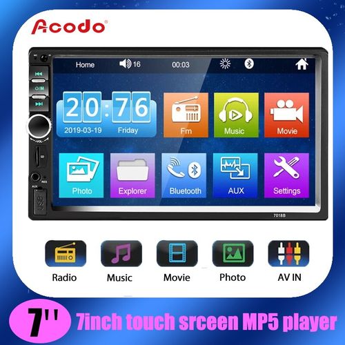 Acodo écran tactile, lecteur de limitation, Bluetooth, MP5,
 Fiche Technique et Prix au Maroc