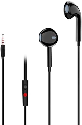 Rtinle Écouteurs,Écouteur Intra-Auriculaires Filaires,Ecouteurs Auriculaire Filaire Jack 3.5mm,avec Microphone et Contrôle du Volume,avec iOS/Android/PC/Tablette,Noir
 Avis, Fiche Technique et Prix au Maroc