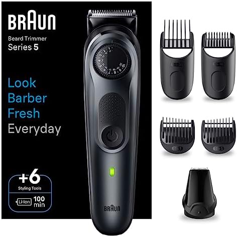 Braun Tondeuse À Barbe Series 5 BT5450, Tondeuse Pour Hommes Avec Outils De Stylisation, 100 Minutes D’autonomie
 Avis, Fiche Technique et Prix au Maroc