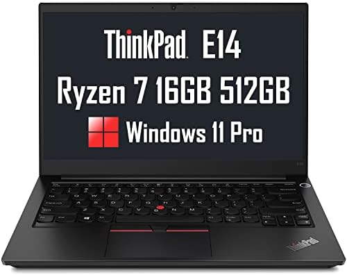 Lenovo ThinkPad E14 Gen 3 14" FHD IPS (AMD Ryzen 7 5700U, 16 Go de RAM, 512 Go de SSD PCIe, 8 cœurs (Beat i7-1165G7)), ordinateur portable professionnel, antireflet, Type-C (DP et charge), Ethernet RJ -45, webcam HD, Win 11 Pro
 Fiche Technique et Prix au Maroc