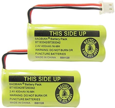 BAOBIAN 2.4V 400mAh Cordless Home Phone Battery for AT&T BT162342 BT-162342 BT166342 BT-166342 BT266342 BT-266342 BT183342 BT-183342 BT283342 BT-283342 VTech CS6329 CS6114 CS6419(Pack of 2) Fiche Technique et Prix au Maroc