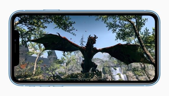 iPhone présentant une expérience de RA.