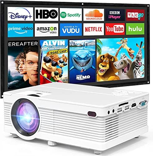 Mini Projector 7500Lumens Portable Projector Full HD 1080P Supported, Home Theater Projector Compatible with TV Stick, Phone, Games, HDMI, AVAvis, Fiche Technique et Prix au Maroc