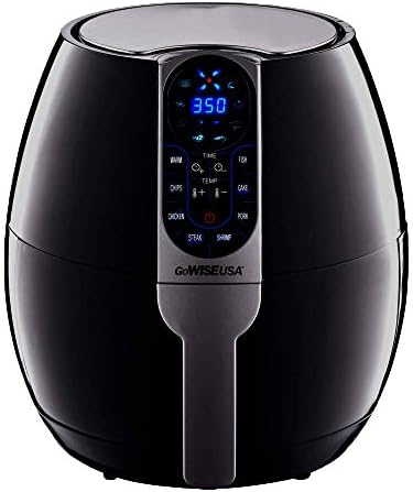 Friteuse à air GoWISE USA 5 pintes avec 8 préréglages de cuisson + livre de recettes, noir, 5,0 pintes
 Avis, Fiche Technique et Prix au Maroc