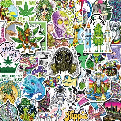 25 j01 Funny Characters Leaves Weed Smoking Graffiti Stickers Bike Travel Luggage Guitar Laptop P
 Fiche Technique et Prix au Maroc