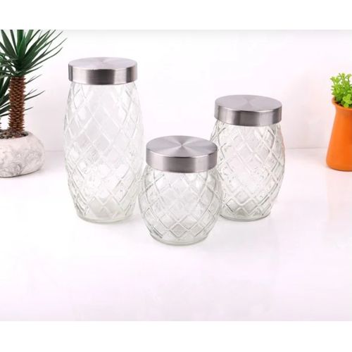 3 bocaux Ananas bocaux en verre avec couvercles argentés
 Fiche Technique et Prix au Maroc