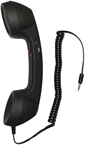 YTYKINOY Rétro 3,5 mm Combiné téléphonique Récepteur de téléphone portable Mic Microphone Haut-parleur pour iPhone iPad Téléphones mobiles Téléphone portable Smartphone (Noir)
 Fiche Technique et Prix au Maroc