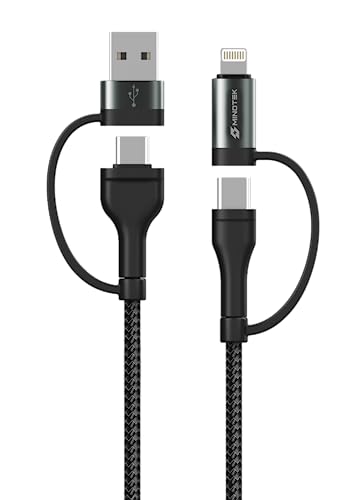 120W Charge Rapide Câble Multi USB 4 en 1 + Transfert de Données + USB A/USB C vers USB C/Lightening pour iPhone, Macbook, Xiaomi, Samsung, Huwaei, Oppo Fiche Technique et Prix au Maroc