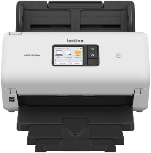 Brother ADS-3300W Scanner de bureau sans fil haute vitesse |  Écran tactile de 2,8 pouces |  Numérise jusqu'à 40 ppm1
 Fiche Technique et Prix au Maroc