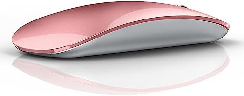 Uiosmuph Souris Bluetooth Rechargeable, Trois Modes (Bluetooth 5.1/5.1+ 2.4G sans Fil), Silencieuse et Ultra Mince Bluetooth Mouse Portable pour Ordinateur Portable, iPad, Laptop, PC Or RoseAvis,  Fiche Technique et Prix au Maroc