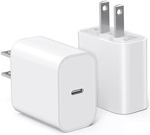 Chargeur mural USB C, lot de 2 blocs de charge rapide 20 W, bloc de charge de type C PD pour iPhone 11/12/13/14/Pro Max, XS/XR/X, iPad Pro, AirPods Pro, Samsung Galaxy et plus (Blanc)
 Fiche Technique et Prix au Maroc
