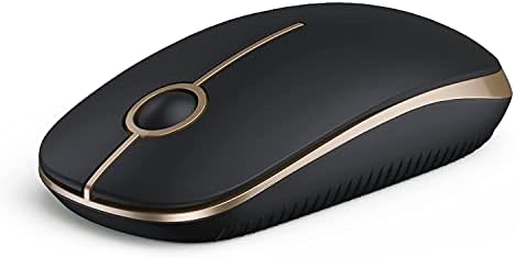 Vssoplor Souris sans fil 2,4 G avec nano récepteur pour ordinateur portable, PC, ordinateur portable, ordinateur - Noir et doréAvis,  Fiche Technique et Prix au Maroc