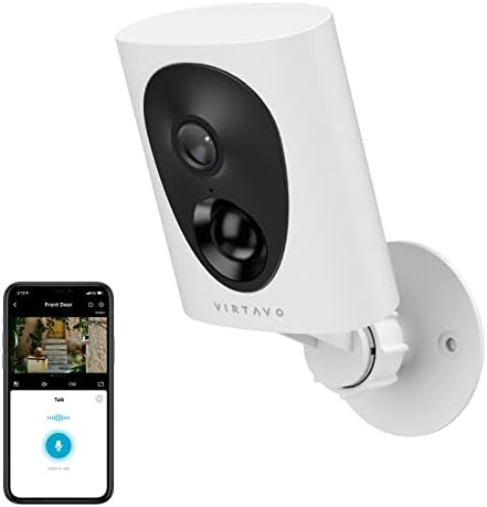 virtavo 1080P Caméra Surveillance WiFi Extérieure, Caméra à Batterie Rechargeable sans Fil, Vision Nocture en Couleur, IA et PIR Détection de Mouvements, SD/Cloud Fiche Technique et Prix au Maroc