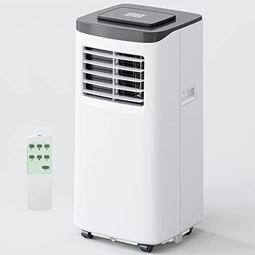 FIOGOHUMI 10000BTU Portable Air Conditioner - Portable AC Unit with Built-in Dehumidifier Fan Mode for Room up to 250 sq.ft. - Room Air Conditioner with 24Hour Timer & Remote Control Window Mount Kit A019BDJ Avis, Fiche Technique et Prix au Maroc