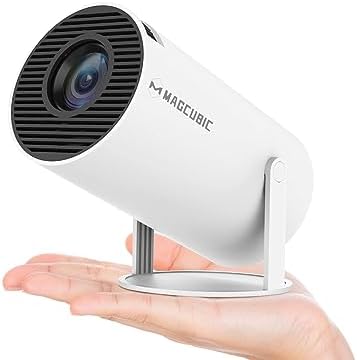 Mini Projector, Magcubic HY300 Auto Keystone Correction Portable Projector, 4K/ 200 ANSI Smart Projector with 2.4/5G WiFi, BT 5.0, 130 Inch Screen, 180 Degree Flip, Round Design, Home Video ProjectorAvis, Fiche Technique et Prix au Maroc