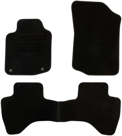 DBS 1763245 Tapis Auto - Sur Mesure - Tapis de sol pour Voiture - 3 Pièces - Antidérapant - Moquette noir 900g/m² - Finition Velours - Gamme Star Fiche Technique et Prix au Maroc