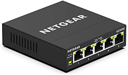 NETGEAR (GS305E) Switch Ethernet 5 Ports RJ45 Métal Gigabit (10/100/1000), switch RJ45 Manageable Plus, positionnement bureau ou mur, répartiteur Ethernet, Plug and Play, silencieux sans ventilateur Avis, Fiche Technique et Prix au Maroc