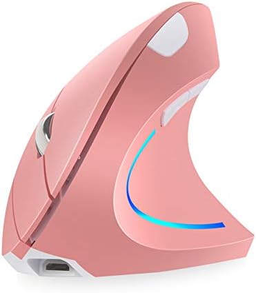 WREWING Souris verticale ergonomique sans fil 2,4 GHz avec 4 DPI réglables 800/1200/1600/2400, 6 boutons, compatible avec PC, bureau et Mac - RoseAvis,  Fiche Technique et Prix au Maroc