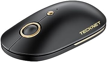 TECKNET Souris Bluetooth sans Fil (Tri-Mode BT 5.0/3.0 + 2.4G),Silencieuse Souris sans Fil avec 2400 DPI, Ergonomique Souris Portable pour Ordinateur Portable, PC, Windows, Android, Mac OSAvis,  Fiche Technique et Prix au Maroc