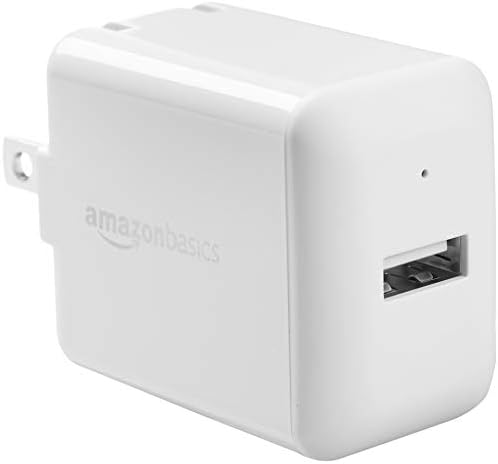 AmazonBasics Chargeur mural USB-A à un port 12 W (2,4 A) pour téléphones (iPhone 13/12/11/X, Samsung, etc.) - Blanc
 Fiche Technique et Prix au Maroc