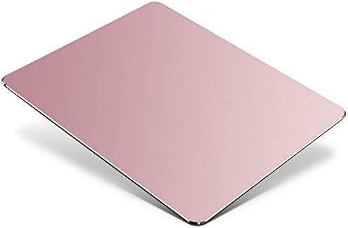 Tapis de Souris en Aluminium en Métal, Ultra mince Anti-dérapant étanche alliage d'aluminium Surface et PU cuir, Mouse Pad Contrôle Rapide et précis pour Les Jeux, Le Bureau, 23x18cm,RoseAvis,  Fiche Technique et Prix au Maroc