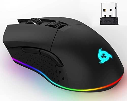 KLIM Blaze - Souris Gamer sans Fil RGB - Nouveauté 2023 - Rechargeable - Capteur Haute Précision avec Batterie Longue Durée - 10000 DPI Réglable - PC Mac PS4 PS5 - (Noir)Avis,  Fiche Technique et Prix au Maroc