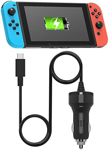 FYOUNG Chargeur de Voiture Compatible avec Nintendo Switch et Lite Version, Chargeur de Voiture Universel Haute Vitesse avec Câble de Charge de Type C (2m) Avis, Fiche Technique et Prix au Maroc