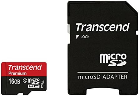 Transcend Carte Mémoire microSDXC 16 Go Classe 10 UHS-I 400x (Premium) TS16GUSDU1 Fiche Technique et Prix au Maroc
