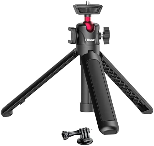 MT-16 Extendable Mini Camera Tripod, 4 Levels Adjustment 360° Ball Head Cold Shoe Lightweight Portable Vlog Travel Selfie Stick Handle Grip Desktop Webcam Tripod for Akaso DSLR Gopro 5 6 7 8 910 11 Fiche Technique et Prix au Maroc