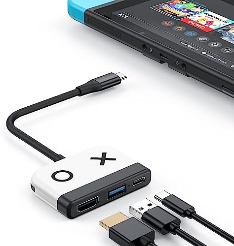 Switch Dock pour Nintendo Switch OLED, Adaptateur TV 3 en 1 avec HDMI 4K, Port USB 3.0, Charge de Type C 65 W, Station d'accueil Portable de Voyage, pour Samsung Dex S21, MacBook Avis, Fiche Technique et Prix au Maroc