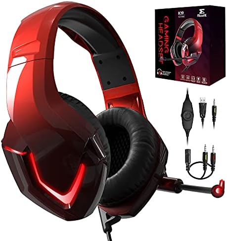NEEDONE Casque Gamer PS4 PS5 avec Micro Gaming Headset Filaire K19 pour Jeu Audio Video Compatible PC Nintendo Switch Xbox One Fortnite Laptop Tablet Suppression du Bruit Microphone Rouge LED Fiche Technique et Prix au Maroc