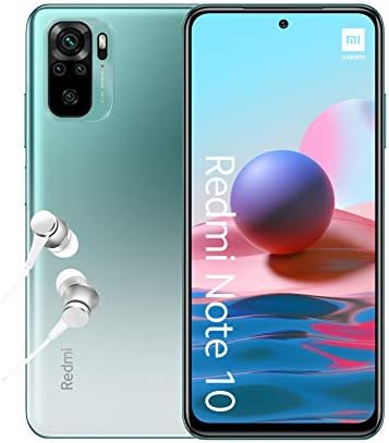 Xiaomi Redmi Note 10 - Smartphone 4+128GB, 6,43” AMOLED DotDisplay, Snapdragon 678, 48MP Quad Caméra, 5000mAh, Vert Lac (Version française + 2 ans de garantie) Fiche Technique et Prix au Maroc