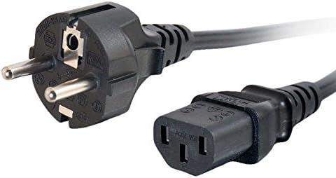 C2G Câble d'alimentation de 3M (IEC320C13 à CEE 7/7 Schuko) 9 pi Convient pour PC, Moniteurs, Appareils électroménagers. Cordon d'alimentation, Noir Fiche Technique et Prix au Maroc