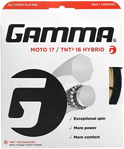 Cordage de tennis GAMMA Sports Moto/TNT hybride 17 g/16 g
Avis, Fiche Technique et Prix au Maroc