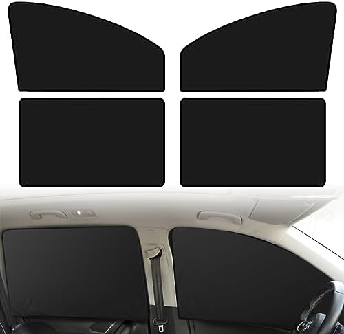 NGHEY Lot de 4 pare-soleil opaques pour fenêtre de voiture, colle noire/tissu de titane argenté, pare-soleil entièrement occultant, isolation thermique et rideau de fenêtre de protection solaire, adapté à la plupart des modèles (noir)
Avis, Fiche Technique et Prix au Maroc