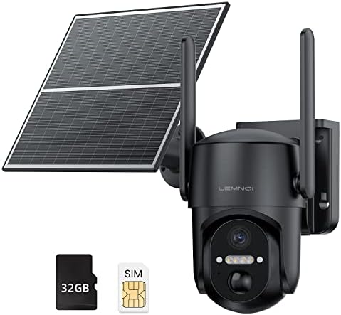 4G/3G LTE IP Caméra de Surveillance Solaire Extérieure avec Batterie 10400mAh, PTZ 355°/100°, PIR Détection de Mouvement, 2K Vision Nocturne, Audio Bidirectionnel, Etanche IP66, Carte SIM&SD Incluse Fiche Technique et Prix au Maroc