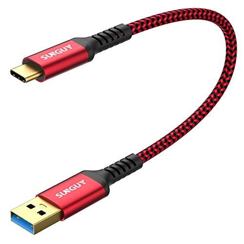 SUNGUY Câble USB C Court, 0.3M 10Gbps Câble Transfert de Données USB A vers C, Cable USB C Android Auto Compatible avec Samsung A53 S22, Huawei P30, XIAOMI-Rouge Fiche Technique et Prix au Maroc