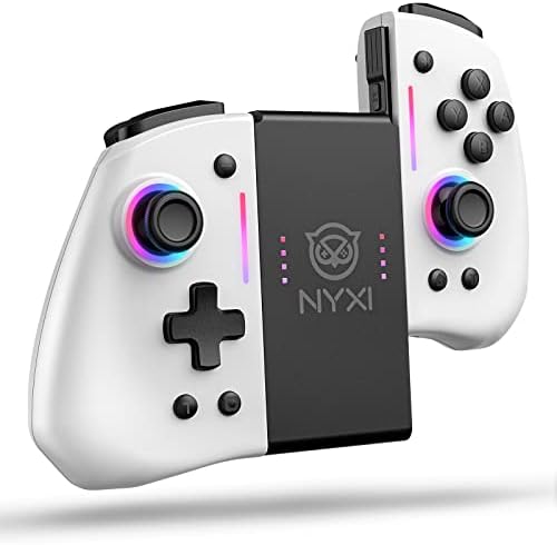 Manette Switch Hyperion, Manette L/ R Joy Pad Swicth, LED Lumières Contrôleur sans Fil Manette avec Wake Up Fonction/Bouton Programmable/Bluetooth/ 6-Axis/Turbo/Vibration pour Switch/Lite/OLED Avis, Fiche Technique et Prix au Maroc