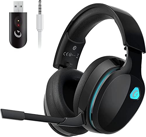 Gvyugke Casque Gaming, Casque Gamer sans Fil 2,4 GHz pour PC/PS4/PS5/Nintendo Switch, PS5 Casque Bluetooth sans Fil avec Microphone Amovible Anti-Bruit, Mode Câble 3,5 mm pour la Série Xbox Avis, Fiche Technique et Prix au Maroc