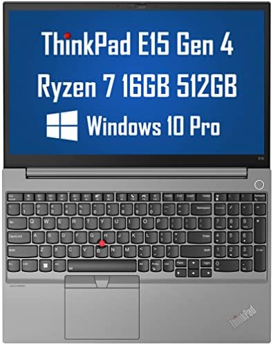 Dernier Lenovo ThinkPad E15 Gen 4 15,6" FHD (AMD Ryzen 7 5825U, 16 Go de RAM, 512 Go SSD PCIe) Ordinateur portable professionnel 8 cœurs (Beat i7-1255U), webcam FHD, Wi-Fi 6, autonomie de 10 heures, Win 10 Pro/Win 11 Pro
 Fiche Technique et Prix au Maroc