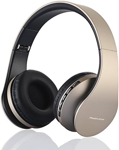 PowerLocus Casque Bluetooth sans Fil avec Micro intégré - Hi-FI Stereo – Micro SD/TF, FM Radio – Casque Pliables – pour iPhone/Android/iPad/Ordinateurs Portables (Or) Avis, Fiche Technique et Prix au Maroc