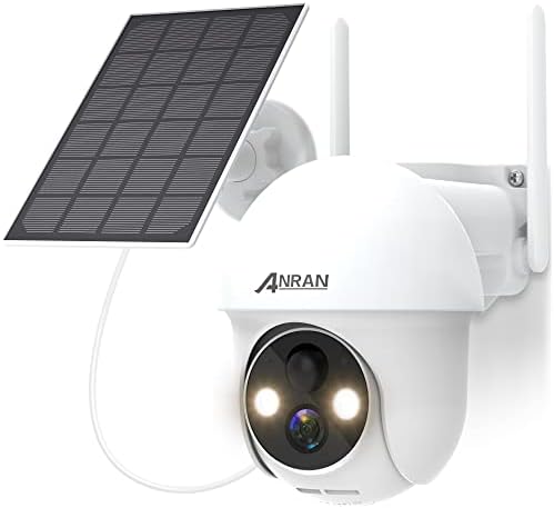ANRAN 2K Caméra Surveillance WiFi Extérieur sans Fil Solaire, Caméra Dôme Orientable 360° avec Batteries, PIR Détection Humaine, Contrôle App Mobile Audio Bidirectionnel Compatible Alexa, Q01 Blanc Fiche Technique et Prix au Maroc