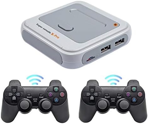 Super Console X Pro Console de Jeux darcade rétro, Mini-Jeu vidéo HDMI WiFi 4K sans Fil avec Plus de 30000 Jeux, Console de Jeux rétro avec Puce sans Fil Joystick S905X 2Pcs, Double système dans Fiche Technique et Prix au Maroc