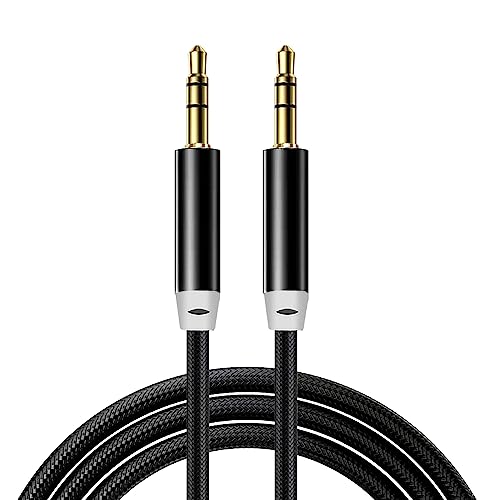 Vinmooog Câble Jack Audio Câble Auxiliaire 3.5mm mâle vers mâle,Double Jack Audio[1.5m] Câble Auxiliaire Stéréo en Nylon Compatible avec Casques, Autoradios, Smartphones, iPhones, Lecteur Mp3 et Plus Fiche Technique et Prix au Maroc
